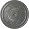 Ekena Millwork Trinity Ceiling Medallion (Fits Canopies up to 3"), Hand-Painted Silver, 22"OD x 1 3/4"P CM22TNSLS - alternate 1